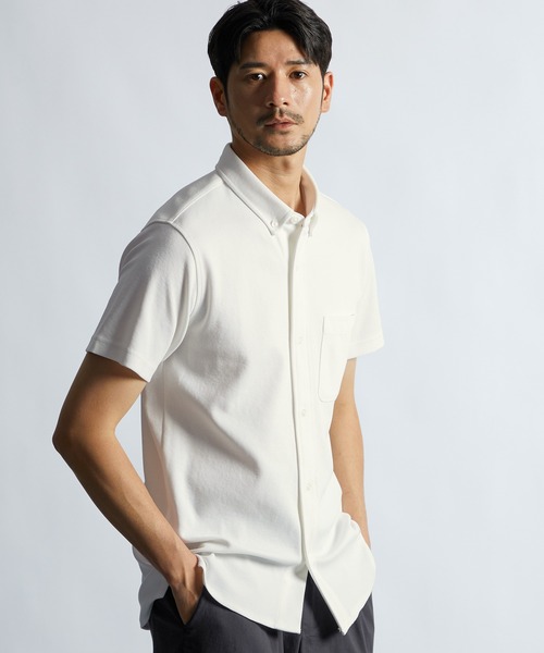 LANVIN en Bleu uvカット ポロシャツ 半袖 速乾・防シワ 「COOLFIBER