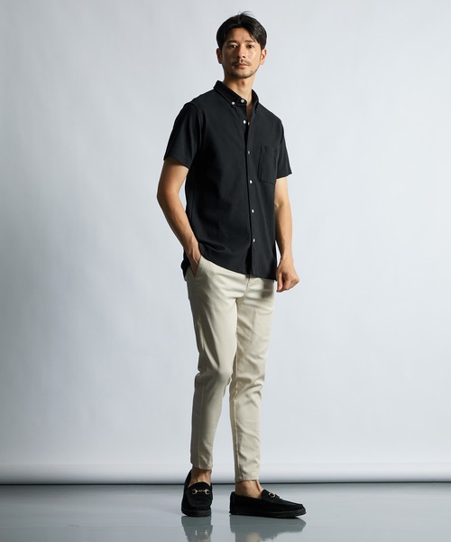 LANVIN en Bleu uvカット ポロシャツ 半袖 速乾・防シワ 「COOLFIBER