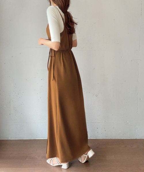 LAUIR（ラウアー） ワンピース カシュクールラップキャミワンピース