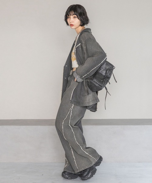 [PAGEBOY] Denim брюки MEDIUM черный женский 