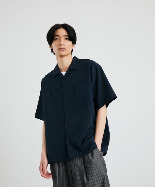 新品✨8オンスデニムプライムオーバーレイヤリングショートスリーブシャツ 黒 01 City Ambient Products（シティ アンビエント プロダクツ） シャツ