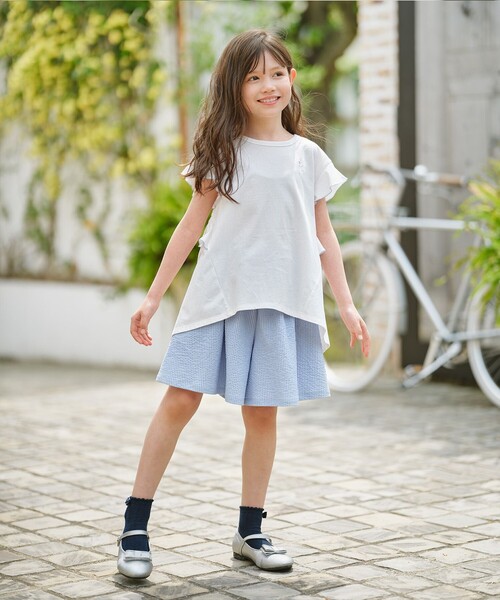 【値引き交渉可！】キッズ♡女の子【150-140cm】32点♡子供服♡まとめ売り 小学生♡夏物多数 組曲（KUMIKYOKU） パンツ 「150-160cm」サッカーストライプ