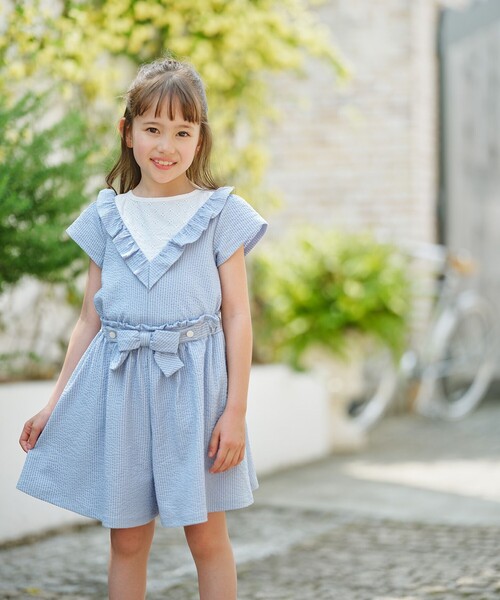【値引き交渉可！】キッズ♡女の子【150-140cm】32点♡子供服♡まとめ売り 小学生♡夏物多数 組曲（KUMIKYOKU） パンツ 「150-160cm」サッカーストライプ