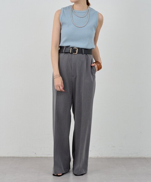 SHENERY（シーナリー） tシャツ リブコンパクトノースリーブ