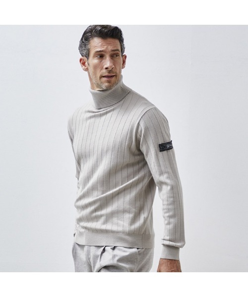 「g-stage」 タートルネックニット 50 アイボリー メンズ_画像2