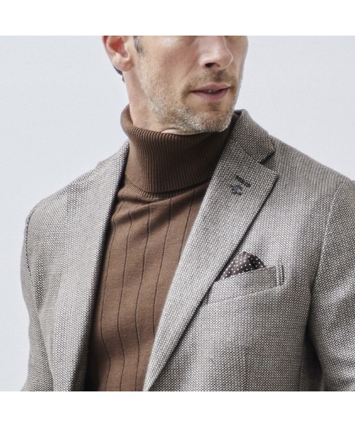 「g-stage」 タートルネックニット 50 アイボリー メンズ_画像3