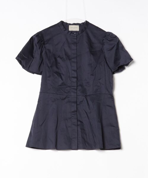 「UNITED ARROWS」 半袖ブラウス 38 ネイビー レディース