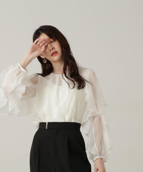 「PROPORTION BODY DRESSING」 長袖ブラウス SMALL ホワイト レディース PROPORTION BODY DRESSING 「PROPORTION DRESSING」 長袖