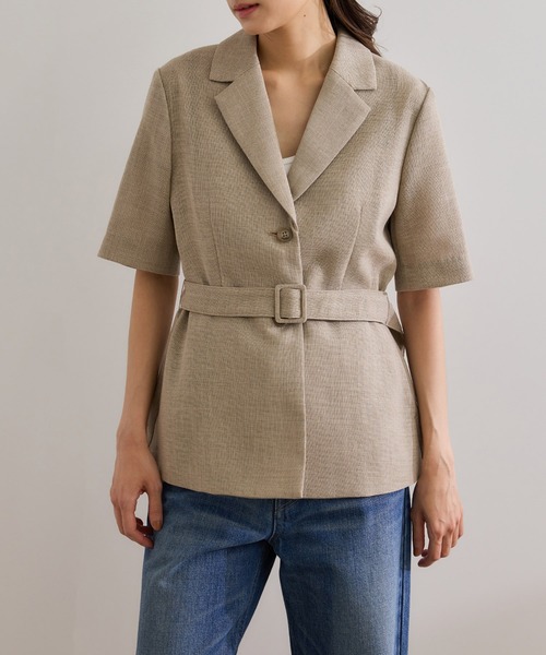 ROPE'（ロペ） ジャケット テーラードジャケット リネンライク