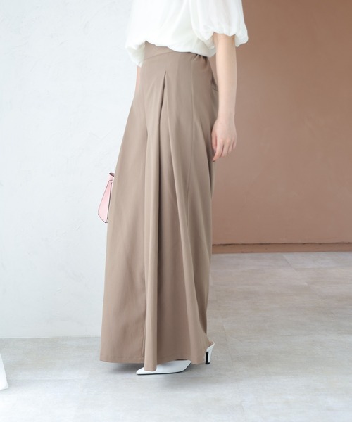 fifth パンツ ハイウエストタックワイドパンツ レディース