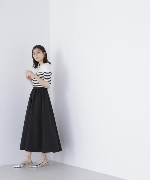 ポロカラードッキングワンピース NATURAL BEAUTY BASIC ワンピース ポロカラードッキング