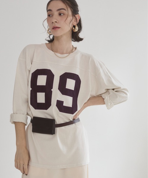 ANGIE tシャツ ナンバリング フットボール ロンT レディース