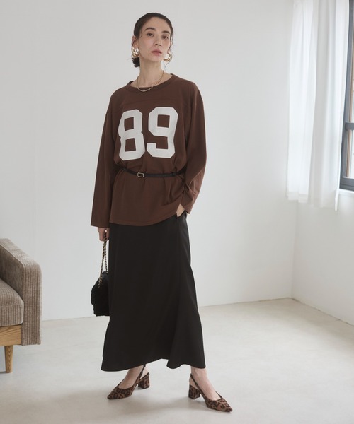 ANGIE tシャツ ナンバリング フットボール ロンT レディース