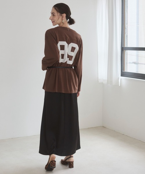 ANGIE tシャツ ナンバリング フットボール ロンT レディース
