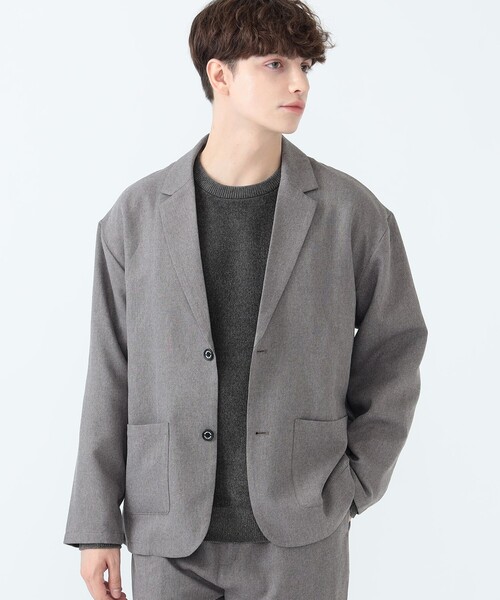 BEAMS HEART ブラック ビジネススーツ M BEAMS HEART（ビームス ハート）カラーパイピング リネンチーフ