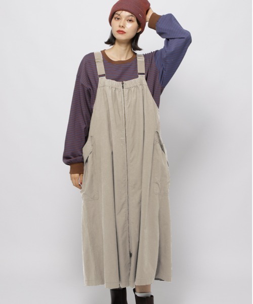 niko and…（ニコアンド） ジャンパースカート ポケットZIPジャンパー