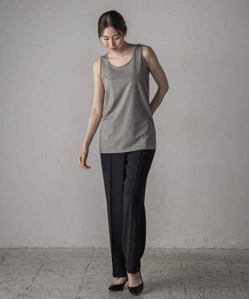 la.f（ラ・エフ） タンクトップ ノースリーブ ソフトラメタンク