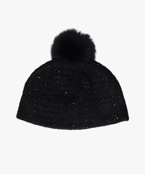 美品　Chapeau d' O グレー ニット帽　モヘア Chapeau d' O（シャポードオー） ニット帽 ニットキャップ Spangle