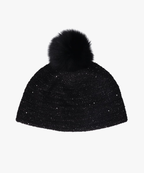美品　Chapeau d' O グレー ニット帽　モヘア Chapeau d' O（シャポードオー） ニット帽 ニットキャップ Spangle