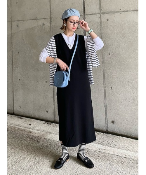 「L.H.P」 ノースリーブワンピース FREE ベージュ レディース_画像2