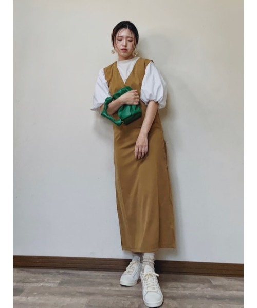 「L.H.P」 ノースリーブワンピース FREE ベージュ レディース_画像5