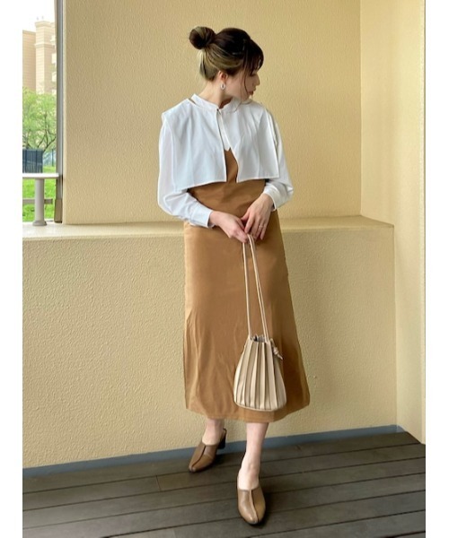 「L.H.P」 ノースリーブワンピース FREE ベージュ レディース_画像6