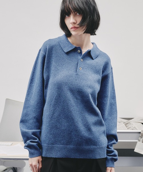 selle glant ベーシックハイゲージニットシャツ BASIC HIGH GAUGE KNIT SHIRT/ベーシックハイゲージニットシャツ