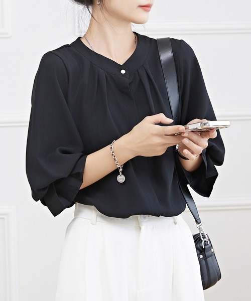 「Lace Ladies」 7分袖ブラウス S オフホワイト レディース_画像2