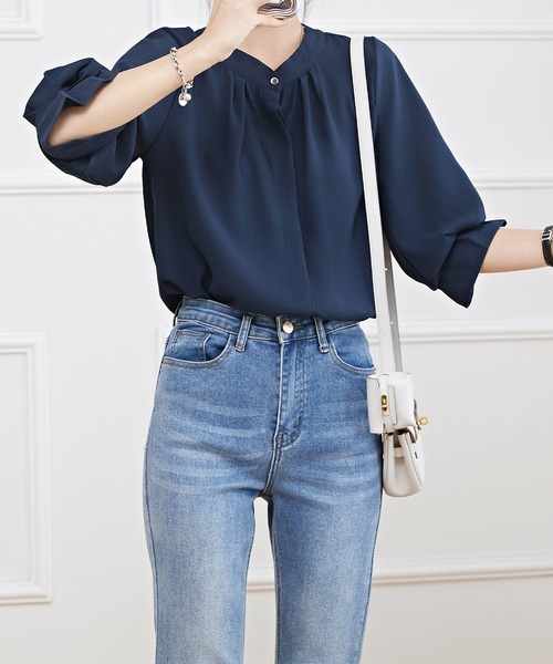 「Lace Ladies」 7分袖ブラウス S オフホワイト レディース_画像9