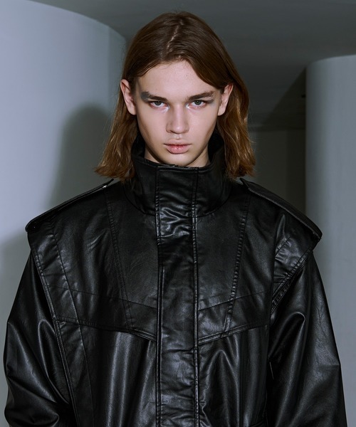 Ellno Loset（エルノロゼット） トレンチコート コート ハイネック合皮