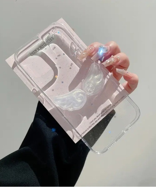 スマホケース iPhoneケース ホワイト/クリア系 ( iPhone 13 /iPhone