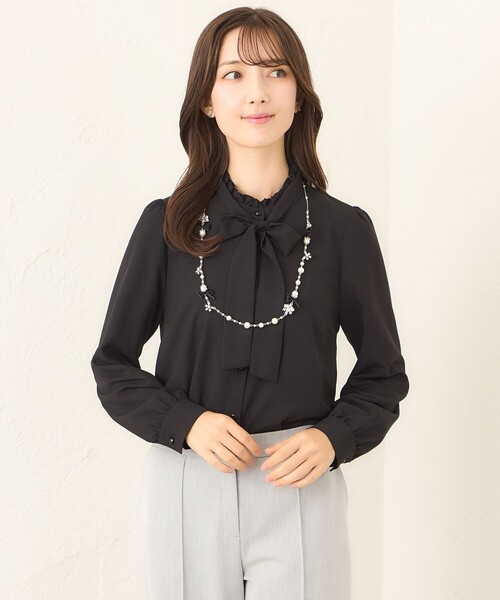 TO BE CHIC（トゥー ビー シック） ブラウス シャツ バックサテン 