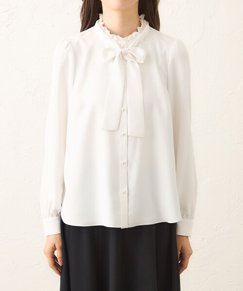 TO BE CHIC（トゥー ビー シック） ブラウス シャツ バックサテン 
