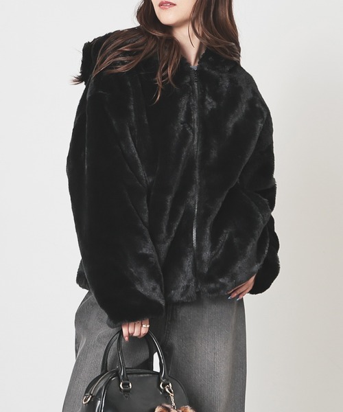 Honeys（ハニーズ） ブルゾン アウター フード付ファーブルゾン