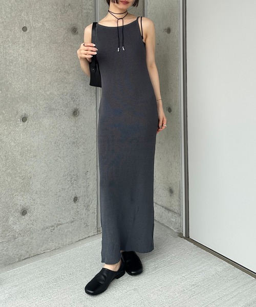 「select MOCA」 キャミソールワンピース MEDIUM ベージュ レディース_画像3