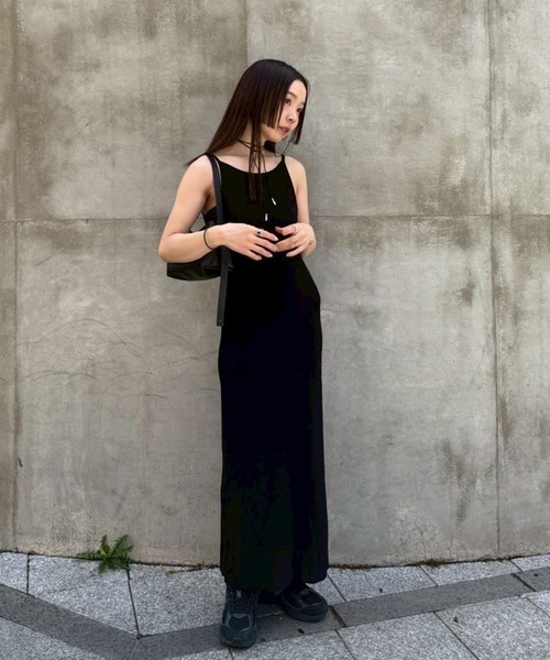 「select MOCA」 キャミソールワンピース MEDIUM ベージュ レディース_画像4
