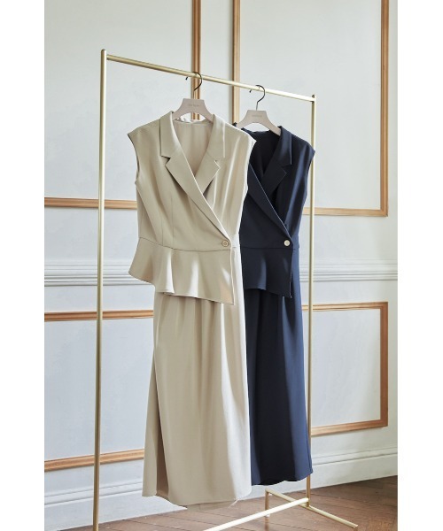 Her lip to ノースリーブワンピース M ネイビー レディース : ZOZOTOWN