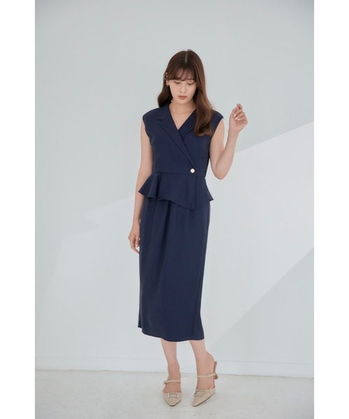 Her lip to ノースリーブワンピース M ネイビー レディース : ZOZOTOWN