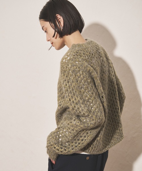 「Audrey and John Wad」 長袖ニット FREE カーキ レディース_画像3