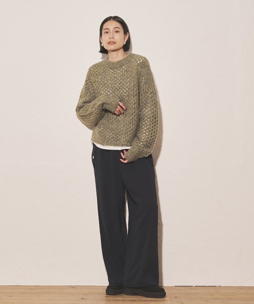 「Audrey and John Wad」 長袖ニット FREE カーキ レディース_画像9