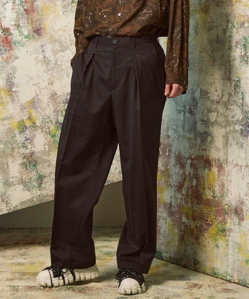 MAISON SPECIAL（メゾンスペシャル） パンツ 2 ブラック メンズ