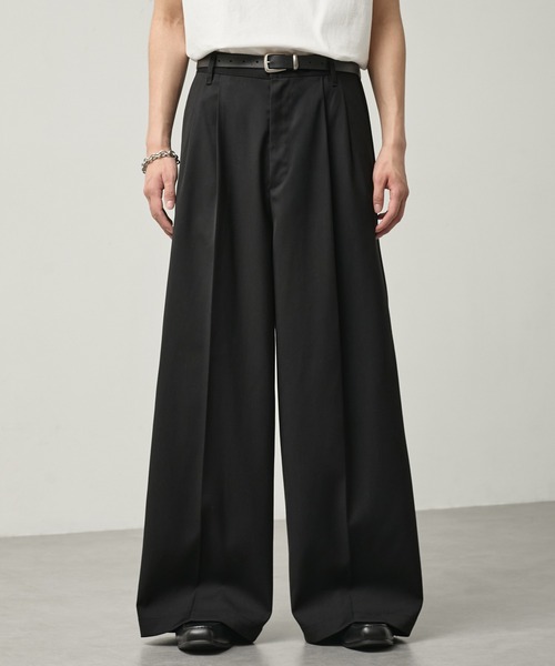 CALLNE ワイドパンツ スラックス 「CALLNE」2Tuck Baggy Slacks / 2