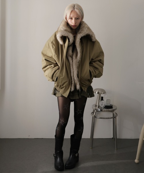 ULYSSES ブルゾン アウター 「取り外し可能」2WAYファー襟オーバー