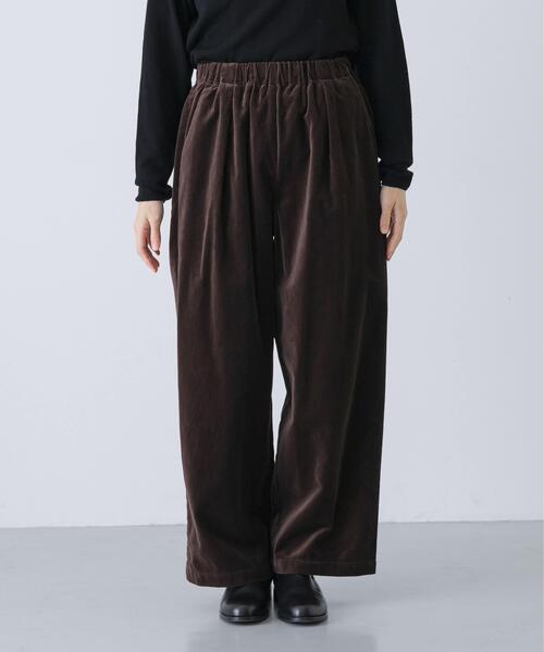 かぐれ パンツ コットンベルベットイージーパンツ レディース