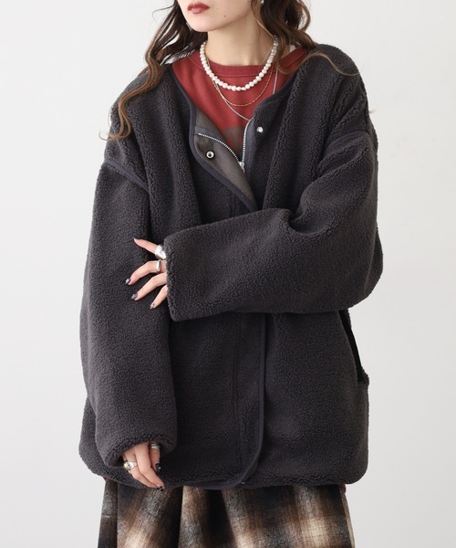 Arinomama（アリノママ） ジャケット ノーカラージャケット パイピング