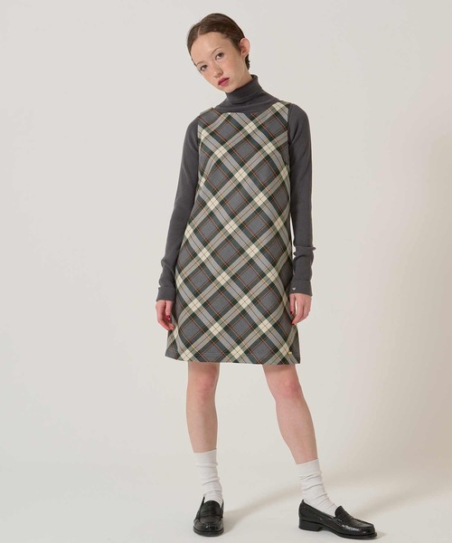 TINA：JOJUN（ティーナジョジュン） ワンピース バイアスチェック柄