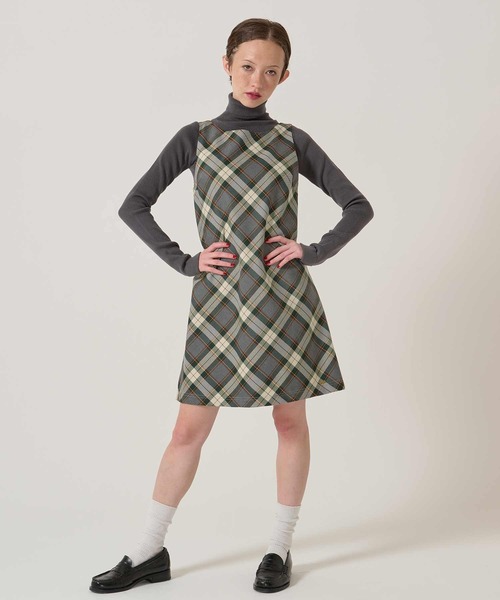 TINA：JOJUN（ティーナジョジュン） ワンピース バイアスチェック柄