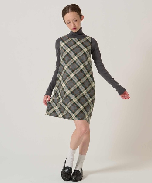 TINA：JOJUN（ティーナジョジュン） ワンピース バイアスチェック柄