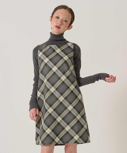 TINA：JOJUN（ティーナジョジュン） ワンピース バイアスチェック柄