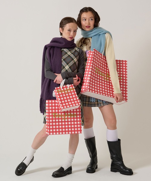 TINA：JOJUN（ティーナジョジュン） ワンピース バイアスチェック柄